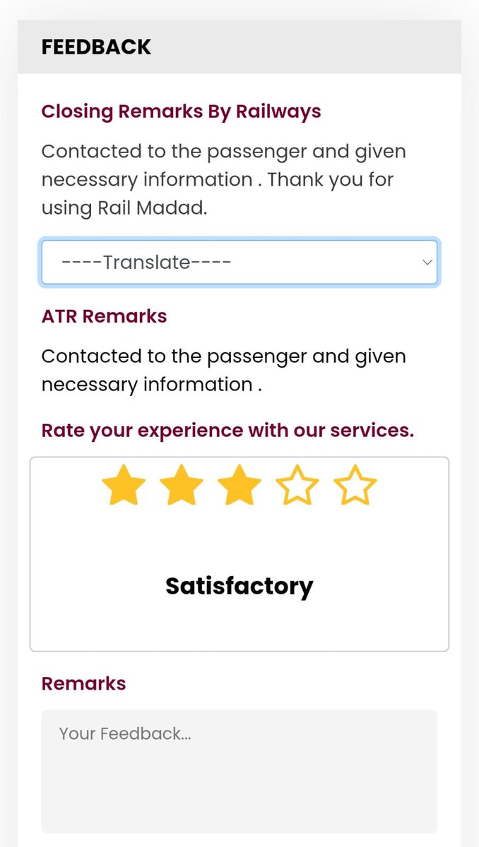 mdadnan0507's tweet photo. Disappointed with the closure of Complaint Ref. No. 2026071009158K.

@RailMinIndia @RailwaySeva @IRCTCofficial @Central_Railway @AshwiniVaishnaw https://t.co/G430eICSVs