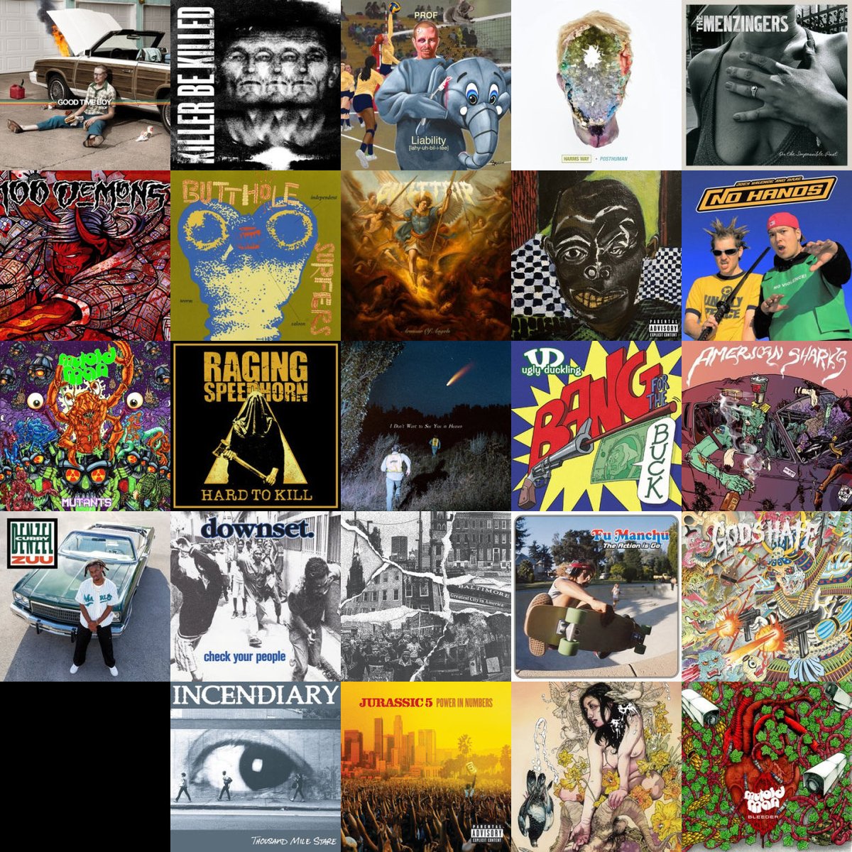 ArchieSixString's tweet photo. Here’s some fucking garbage I listened to this week. Shoutout Fu Manchu tho those boys got riffs https://t.co/OQWiaF6XRo