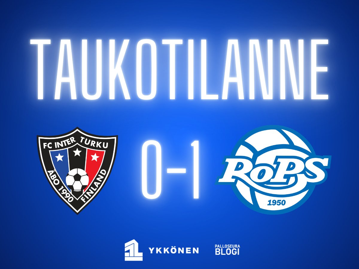 Palloseurablogi's tweet photo. #FCInter2-#RoPS HT 0-1. Maali: Cato! Palloseuran maalin johdossa siirrytään vartin tauolle Turussa. Pidetään johto loppuun asti siniset, tsemppiä RoPS! 💙 #siniselläsydämellä #Ykkönen https://t.co/tZCYJTuKHq