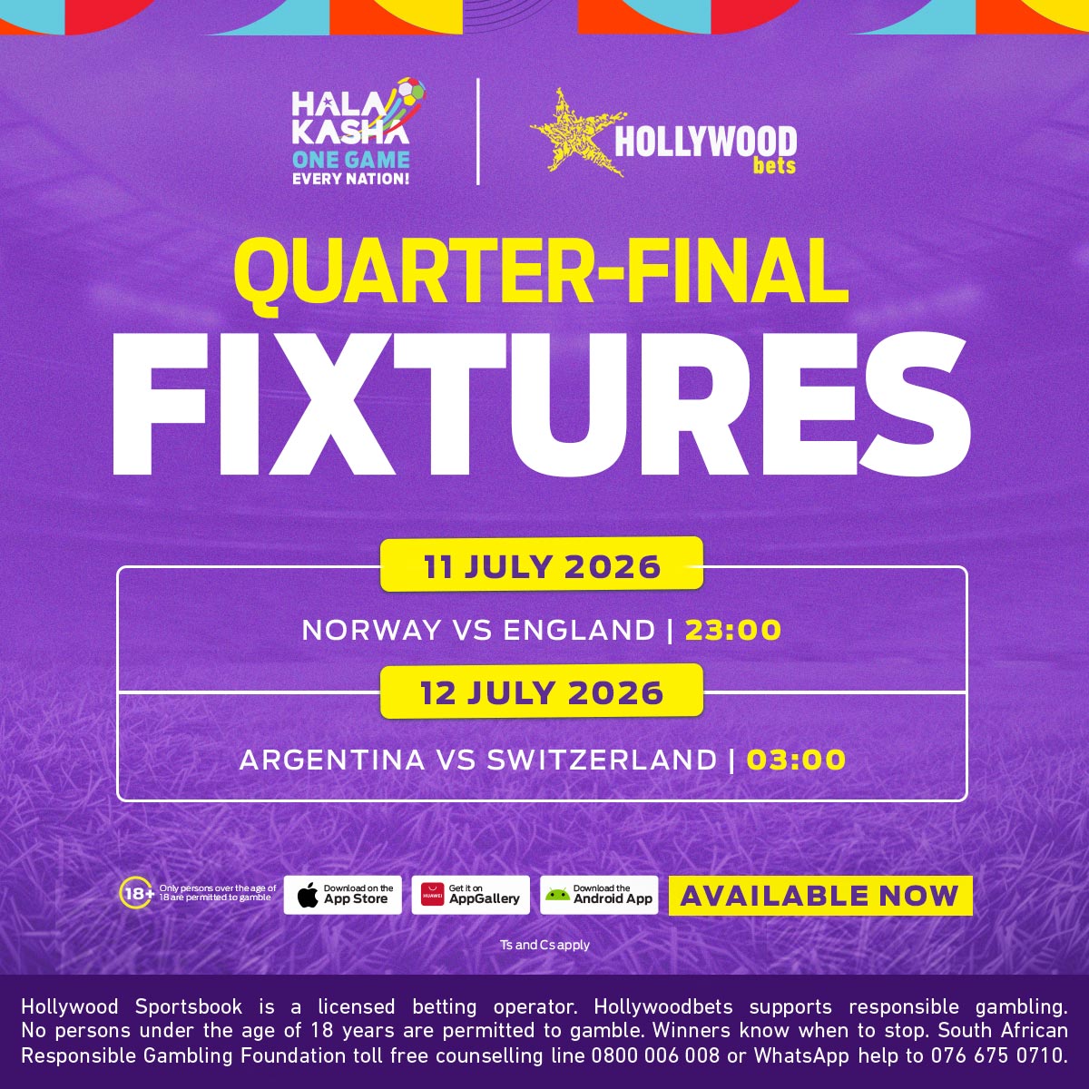 VumaFM's tweet photo. DISKI CELEBRATIONS ARE IN THE AIR!   
In our Match of the Day, Norway and England meet in a stunning showdown on 11 July. Who will edge closer to glory? HALAKASHA! Back your favourites and BET NOW on the excitement! Ts   &amp; Cs apply. 🔥📷
@Hollywoodbets https://t.co/GjyetD65u4