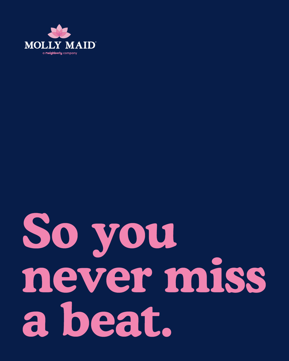 MollyMaid's tweet photo. Molly never misses a beat! With Molly Maid, you can count on the kind of reliable, thoughtful care that keeps your home feeling taken care of—every time. Call today or go online to schedule your free estimate.
#MollyMaid #ACleanYouCanCountOn #AFriendLikeMolly https://t.co/k40J3MTe9M