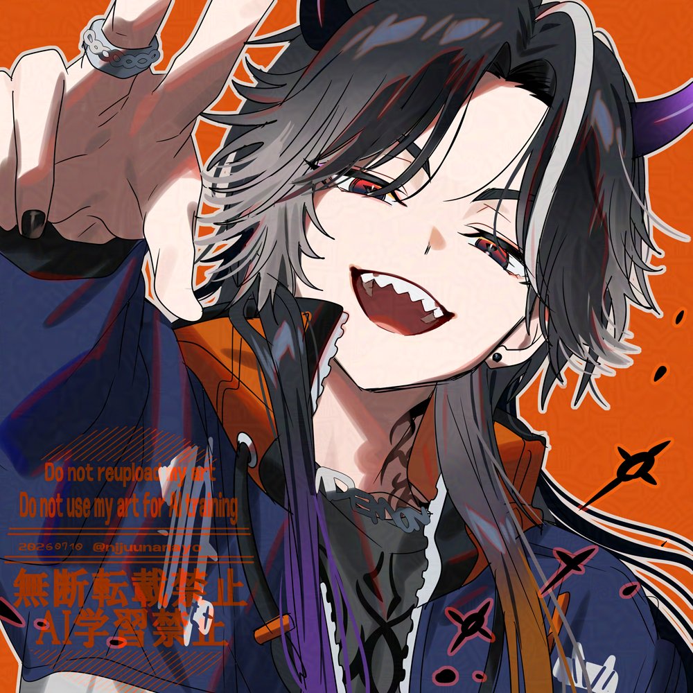 nijuunanayo's tweet photo. 鬼ヶ谷テンさんの新衣装をお仕立てさせていただきました👹 https://t.co/M5ZREscFq0