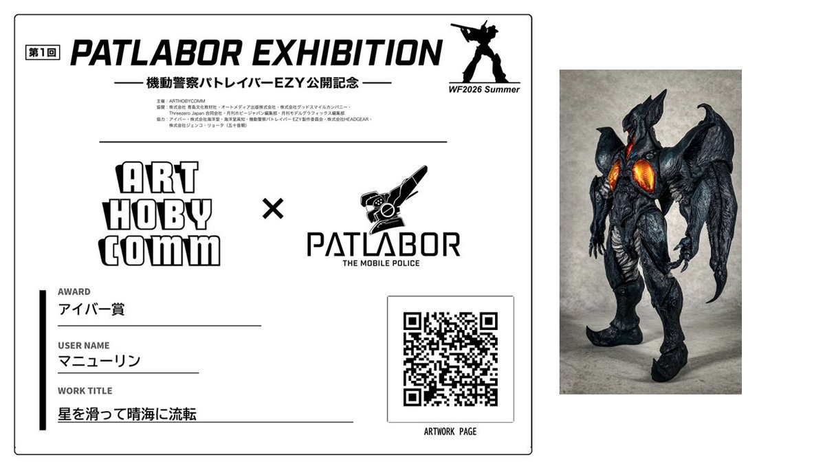 英ちゃん専用ポジャギのハギレ 第1回パトレイバーエキシビジョン In ワンダーフェスティバル2026夏