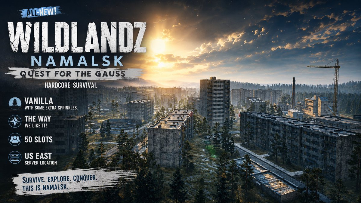 WILDLANDZ_'s tweet photo. ❄️ Hardcore Namalsk is BACK! ❄️
We just added Hardcore Namalsk back to the WILDLANDZ rotation!
✅ Vanilla with a few extra sprinkles—just the way you like it.
🎯 50 slots
⚡ Quest for the Gauss
🥶 Brutal survival. No hand-holding. Just you against Namalsk.
Join now: 51.81.8.81:2602
#DayZ #Namalsk #HardcoreSurvival #PCGaming #SurvivalGame #WILDLANDZ