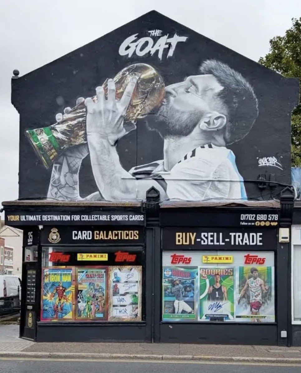 JuanHunterARG's tweet photo. Mural de Messi en Southend-on-Sea, Inglaterra. https://t.co/RkRwpHKNDy