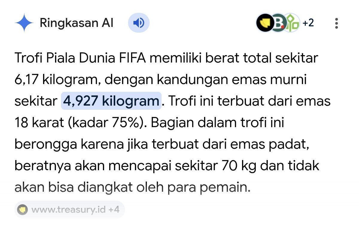 MiskinTV_'s tweet photo. Emas Trophy Piala Dunia ga ada apa2nya dibanding emas hasil penggeledahan yang mencapai 74Kg. https://t.co/uHyuI4t6H3