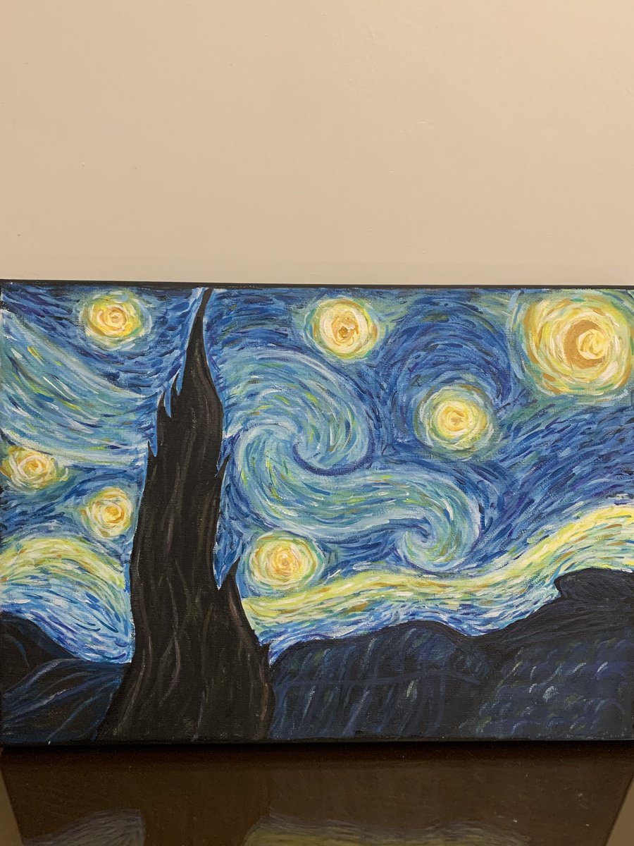 la__y1's tweet photo. “THE STARRY NIGHT” BY LITTLE SIS🌌✨
#thestarrynight #vangogh https://t.co/O2iFO9phEX