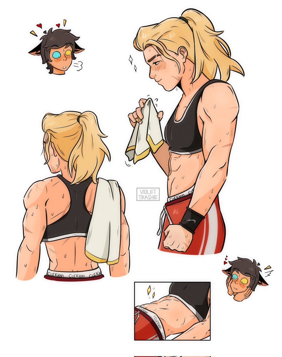 Violetrashie's tweet photo. Exactly!! I'll never understand why people get mad when I draw adora with muscles... let our girl have biceps for her gf to bite!! 🔥 https://t.co/a2zbH9RyKi