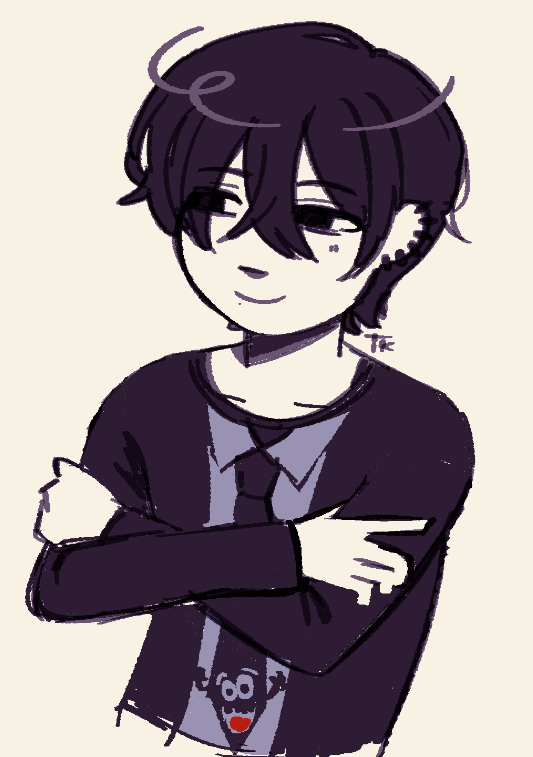 Chainsawctopus's tweet photo. I drew Yoshida in this fuck ass shirt my dad gave me https://t.co/rGYt5BdV52
