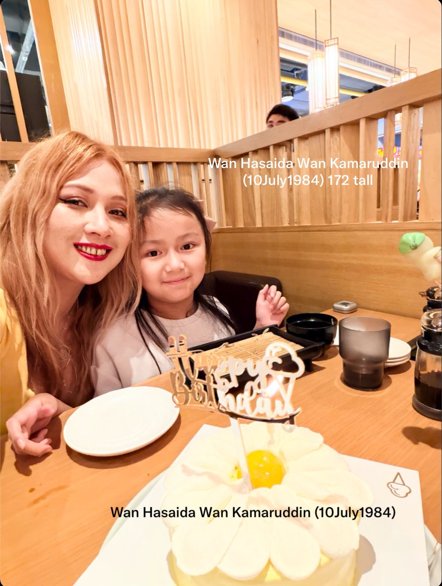 hasaidaofficial's tweet photo. Wan Hasaida Wan Kamaruddin (10July1984) 172 tall. 
My birthday dinner today 10July2026. https://t.co/OWrxb3bWrA