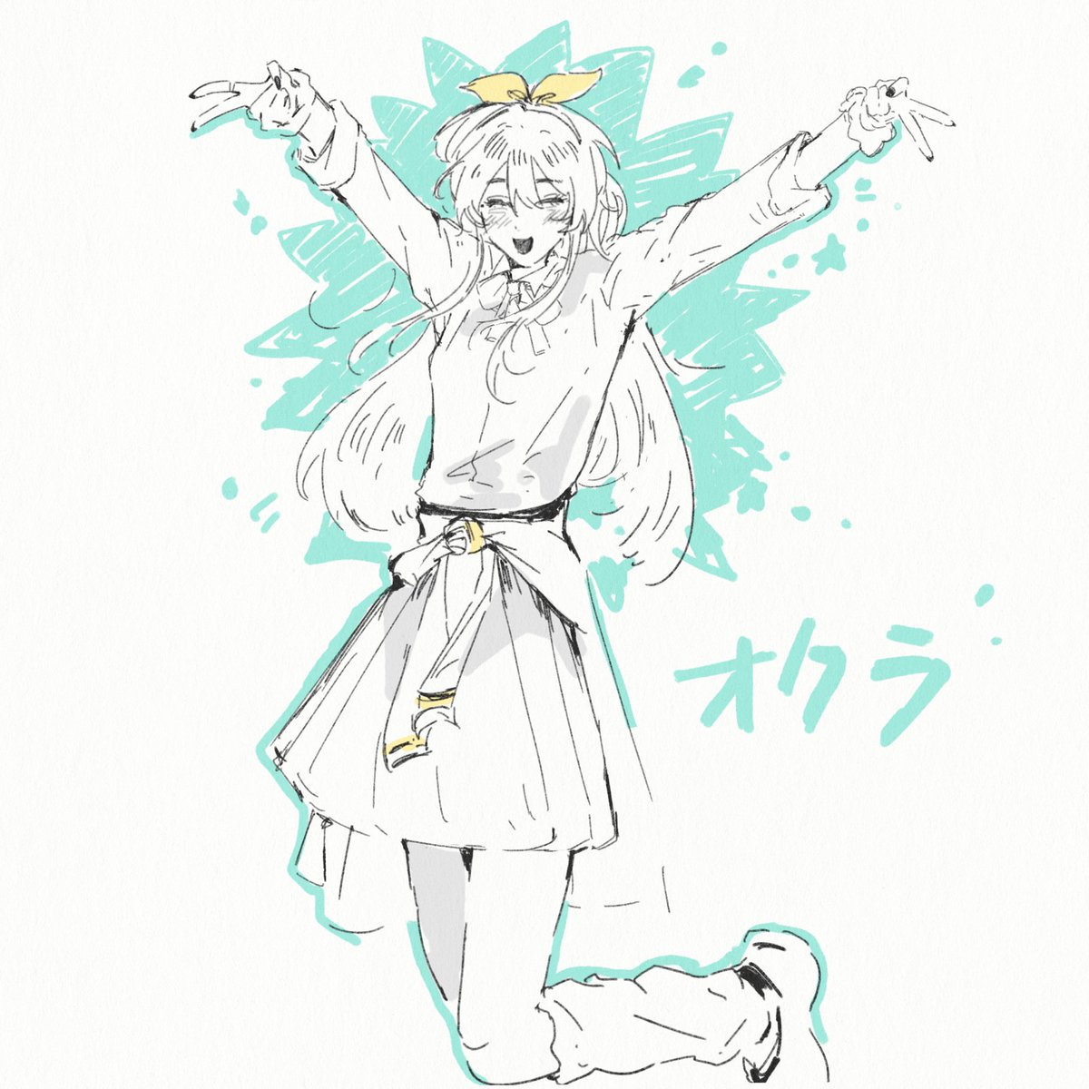 InchoOll's tweet photo. #秋葵高校美術部 
最近描いたものオクラちゃん https://t.co/j1Vk1CcS3t