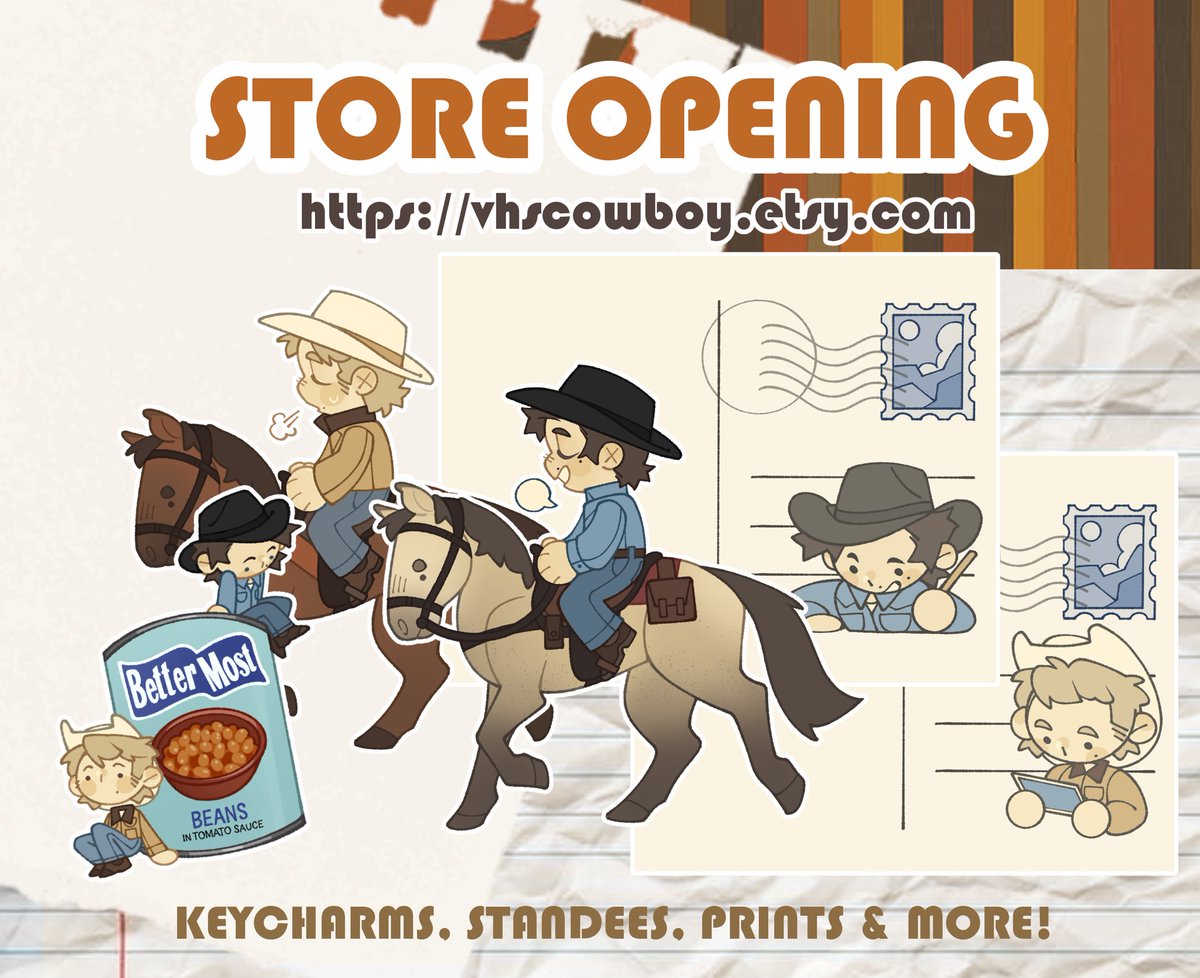 vhscowboy's tweet photo. It’s official! My online store is officially open for business!

I’ve got limited stock of everything, and not everything will be restocked so get em while they’re hot!

Still working out all the kinks, so I apologise for any hiccups - thank you for any and all support

🔗: below https://t.co/c6yUQryClH