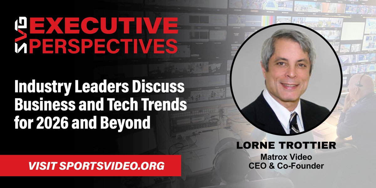 MatroxVideo's tweet photo. We're happy to see Matrox Video President, and Co-Founder Lorne Trottier featured in SVG's Executive Perspectives 2026.

Discover what the C-suite sees as the biggest trends and opportunities shaping sports production: 
https://t.co/IeTcIVDWqx https://t.co/7dXJdIY9fa