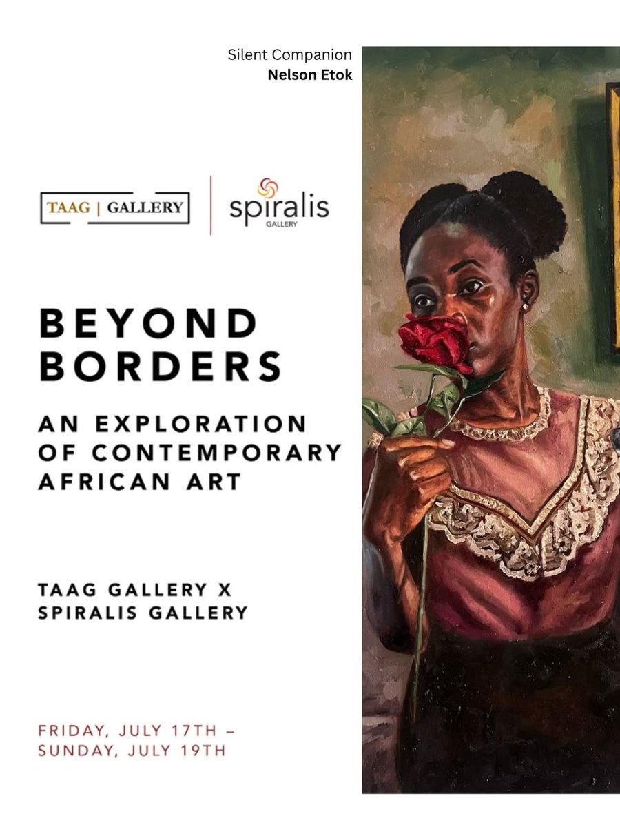 BokissNews's tweet photo. You're Invited!
BEYOND BORDERS
An Exploration of Contemporary African Art
Step into a world where creativity transcends boundaries.
#BeyondBorders #TAAGGallery #SpiralisGallery #AfricanArt #ArtExhibition #VisualArts #CreativeAfrica #ArtCollectors #ArtLovers #NelsonEtok https://t.co/KnSlsiyomI