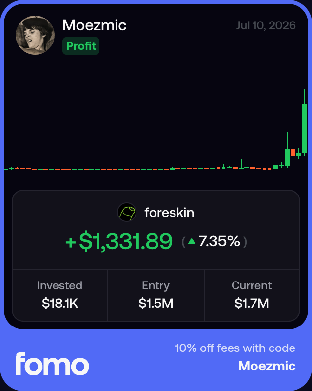 Moezmic's tweet photo. Fullported $hood with dreams of getting my hood back.

I'll document/share the surgery and progress when we pass 10m mcap.

Also, geniunely fuck circumcision

$Hood should stay on!

0x3f5e952b29be5d70846fc2ba472bea05761a769e https://t.co/zN6U0yv2hh