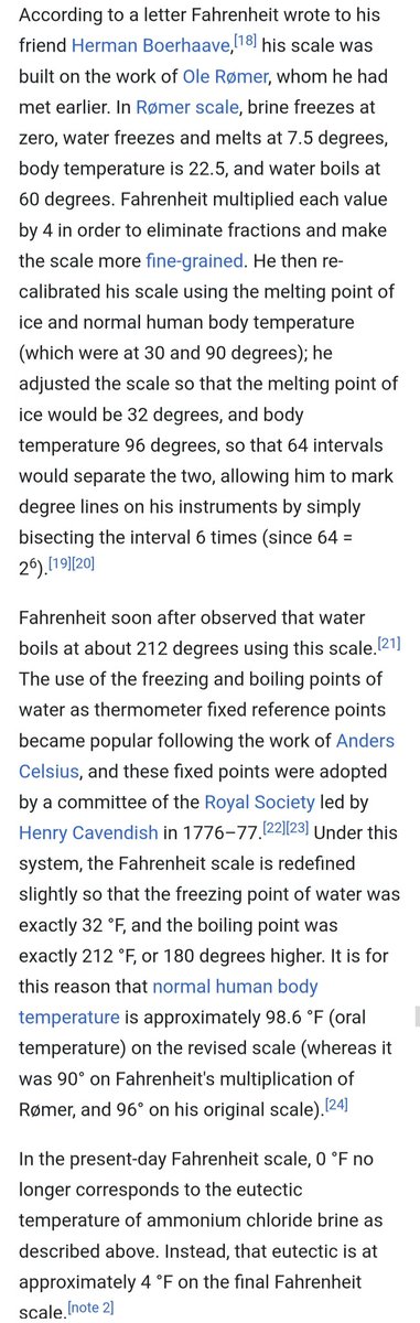 ChacalJan's tweet photo. @MightyQ @JadeAtrophis Fahrenheit scale is based on freezing and boiling point of molecules https://t.co/EPCARZKYoN
