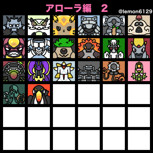 lemon6129's tweet photo. #絵東ライフ 

アローラ仲間��ち#14＋α！ https://t.co/iAJ1Uk6wGi