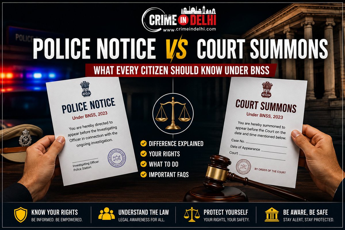 crimeindel95375's tweet photo. Police Notice ≠ Court Summons

Many people think a police notice means immediate arrest. Not true. https://t.co/Hk8W3WS3R1