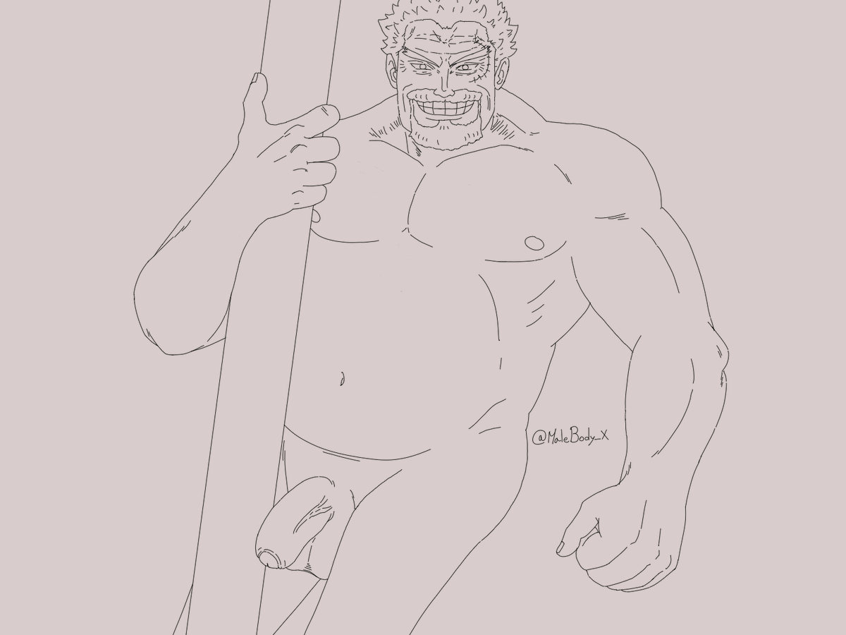 MaleBody_X's tweet photo. Proceso de un dibujo de Monkey D. Garp🥰🔥 https://t.co/ZkSSG3KQHo