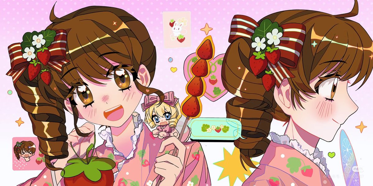 お祝いイラストありがとうございます😊嬉しいです🍓💖