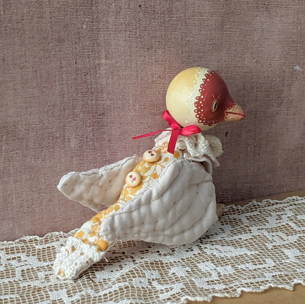 Wynfred1840's tweet photo. lady Gouldian Finch inspired doll , mouldy - inspired sam - doll  stocked within shop, Sommer 2026 https://t.co/E4ts3ZbBsJ