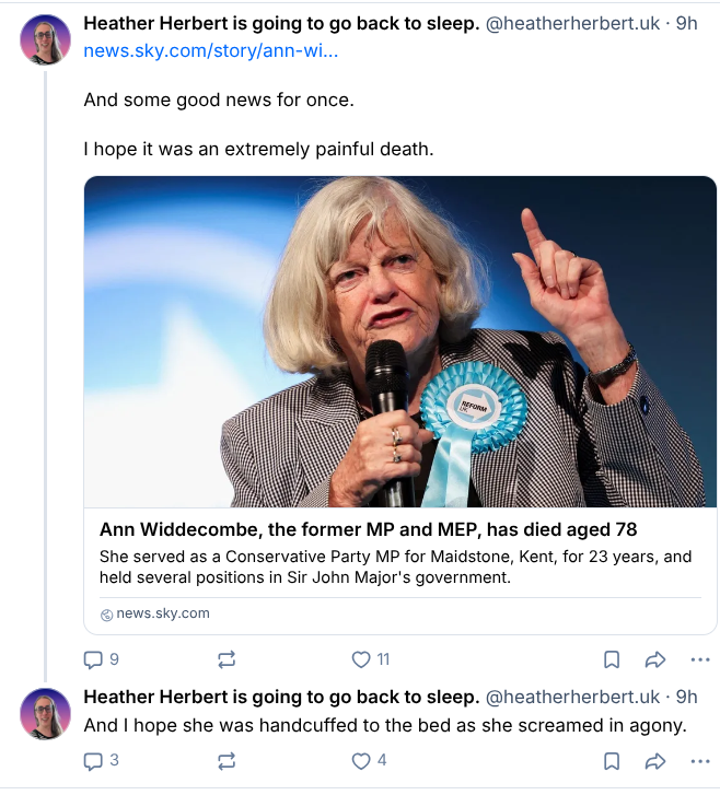 ForWomenScot's tweet photo. It appears she was murdered. Whatever you think of someone, this is sick. These men delight in women's pain &amp;, for all they pretend to be scared of being "eliminated" they are cheering VAW. https://t.co/JUnsOq5E7m