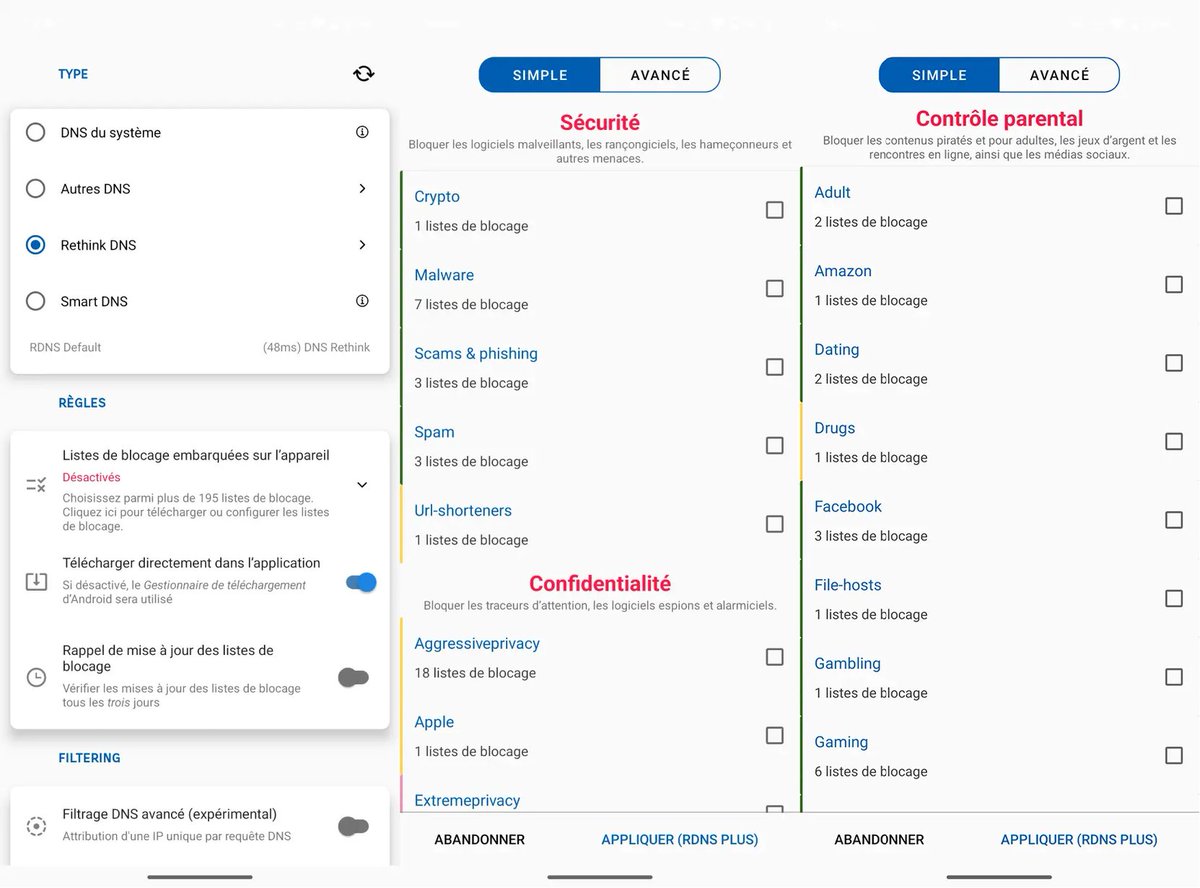 Sans_Google's tweet photo. RethinkDNS: A powerful privacy tool for Android

If you want to block ads, trackers, and gain better control over your apps’ connections, RethinkDNS is one of the best open-source tools available.

How it works:
🔹It runs a local DNS server on your phone.
🔹It automatically blocks ads, trackers, and malicious domains.
🔹It also acts as a firewall — you can block or allow internet access for each app individually.
🔹It uses a local VPN (no encryption, no remote server) to intercept all traffic.

Advantages:
🔹Very lightweight and battery-friendly
🔹Works without root on most devices
🔹No need for a traditional VPN (better battery life)

GitHub: https://t.co/1ivUq2Gg2F
Also available on F-Droid.

Have you tried RethinkDNS yet?
What’s your favorite tool for blocking ads and trackers on Android?

#RethinkDNS #AndroidPrivacy #FOSS #DeGoogling