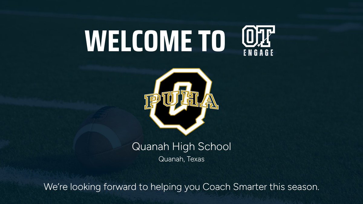 otsportops's tweet photo. Very excited to welcome our latest Founding Member school and first Texas client, Quanah High School (@QuanahISD). We can't wait to be part of your success story this season.

Big thanks to @coach_mdbowling for believing in https://t.co/Ubmusw53Jo! https://t.co/3adMExzFVm
