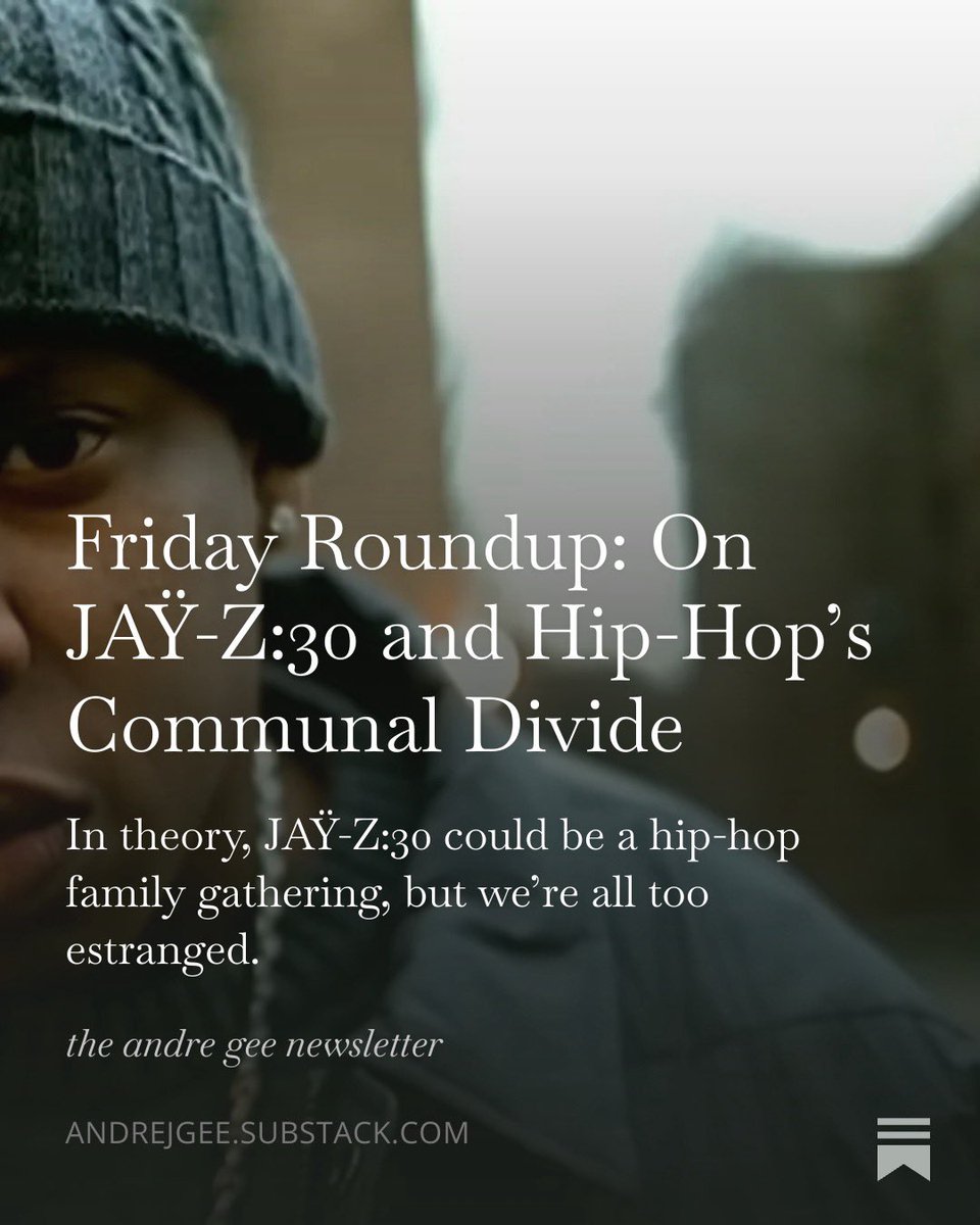 andrejgee's tweet photo. I wrote about Jay-Z30 &amp;our generational divide

latest for my newsletter ⛓️‍💥 are you subscribed? https://t.co/8sxTg2soOp
