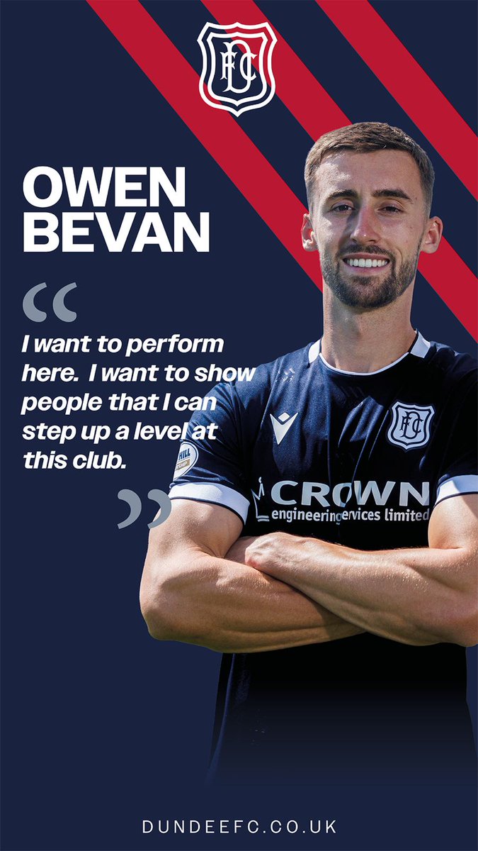 DundeeFC's tweet photo. Dundee Football Club is delighted to announce the signing of defender Owen Bevan on a two-year contract, with the Club holding the option to extend the deal by a further year, subject to Scottish FA clearance and international approval.

Read more: https://t.co/OsqQovTLcJ https://t.co/gyQ9kgt6VX
