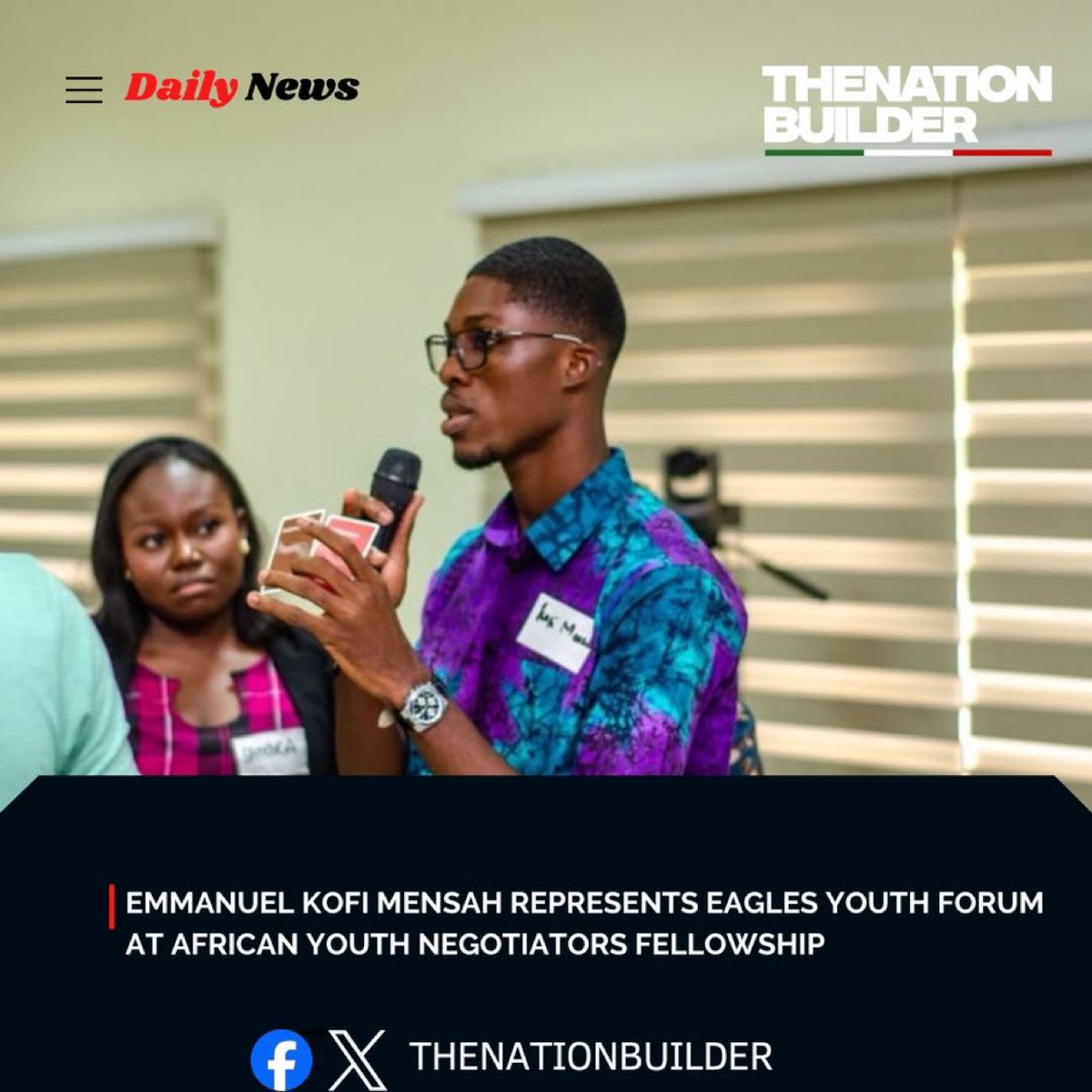 ahafia_ga's tweet photo. Emmanuel Kofi Mensah @kmens124  Represents Eagles Youth Forum at African Youth Negotiators Fellowship https://t.co/bD2Wzoz8Zz