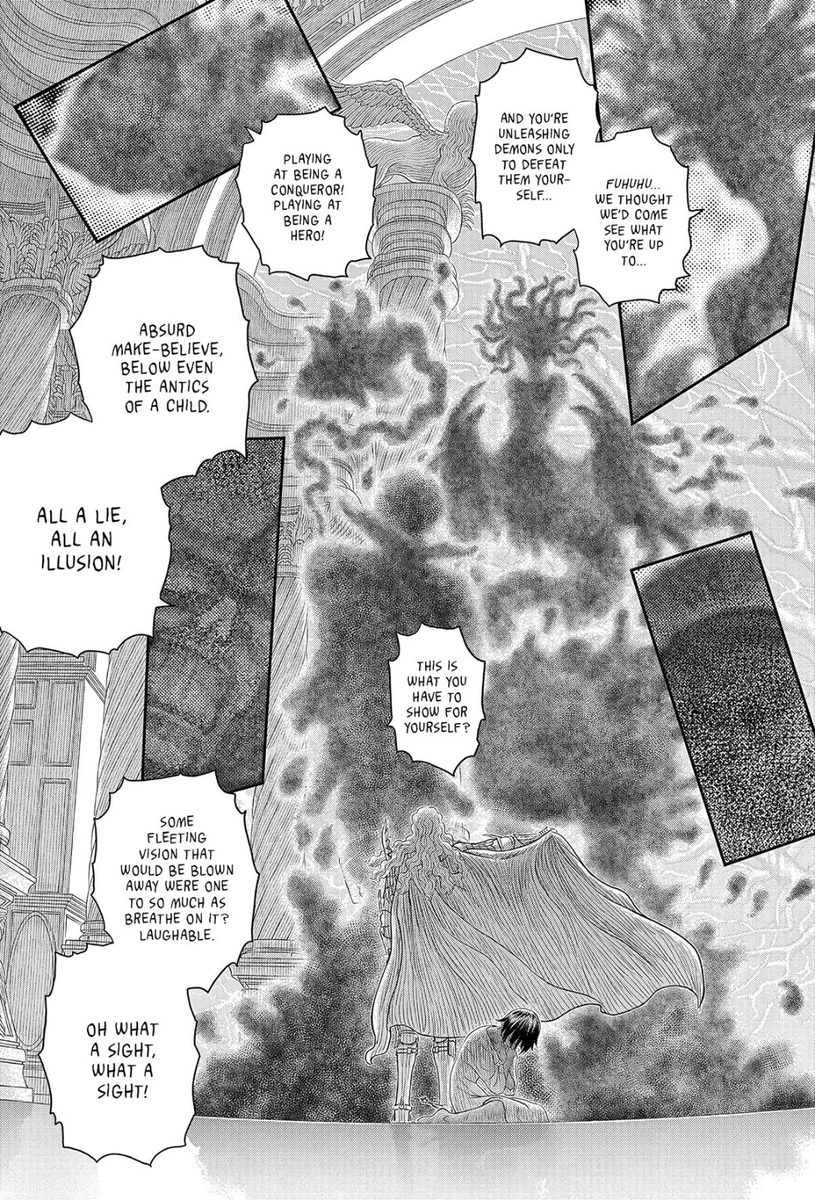 vantegood's tweet photo. ver os membros da mão de deus aparecendo depois de tantos capítulos só pra jogar na cara do griffith o quanto ele é PATÉTICO E BABACA por brincar de ser rei nessa utopia de mentira que ele criou realmente não era algo que eu estava esperando  #berserk386 https://t.co/0IwmZvSP3U