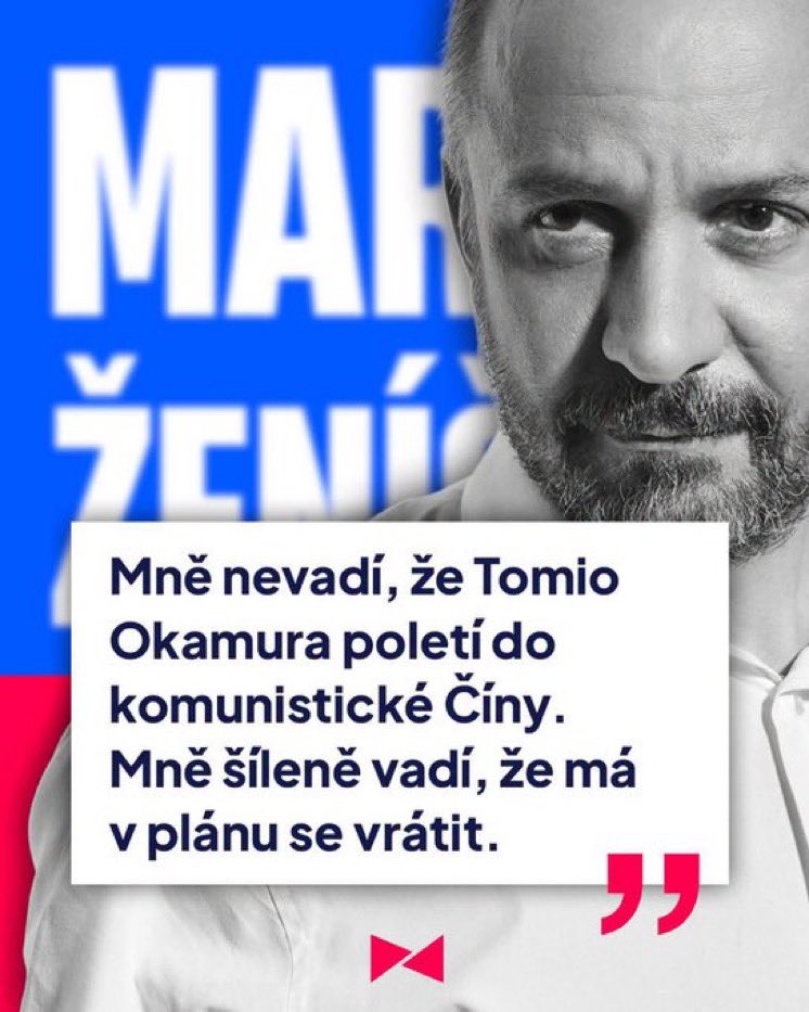 MarekStonis's tweet photo. Přiložený obrázek poslance @TOP09cz pana @zenisek_m je tak vtipný, že @TOP09cz právě stouply preference nejméně o 0,09 procenta.
Nicméně nemůžu najít post pana poslance, který sám sebe odvážně označuje za “noční můru Kremlu”, že mu nevadí, že Ursula von der Leyen, Emanuel Macron a naposledy letos v únoru také německý kancléř Merz letí do komunistické Číny, ale že mají v plánu se vrátit.”
Pomůžete mi?