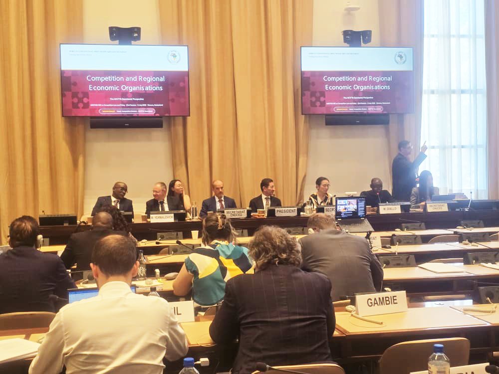AfCFTA's tweet photo. Fair markets  are built, not given.

The AfCFTA   Secretariat joined the 23rd #UNCTAD IGE on Competition Law & Policy in   Geneva this week — on digital markets, capacity building with RECs,   multilevel enforcement, and competition in food value chains including the   new Agritrade Action Plan.

#AfCFTA   #CompetitionLaw #UNCTAD #CreatingOneAfricanMarket