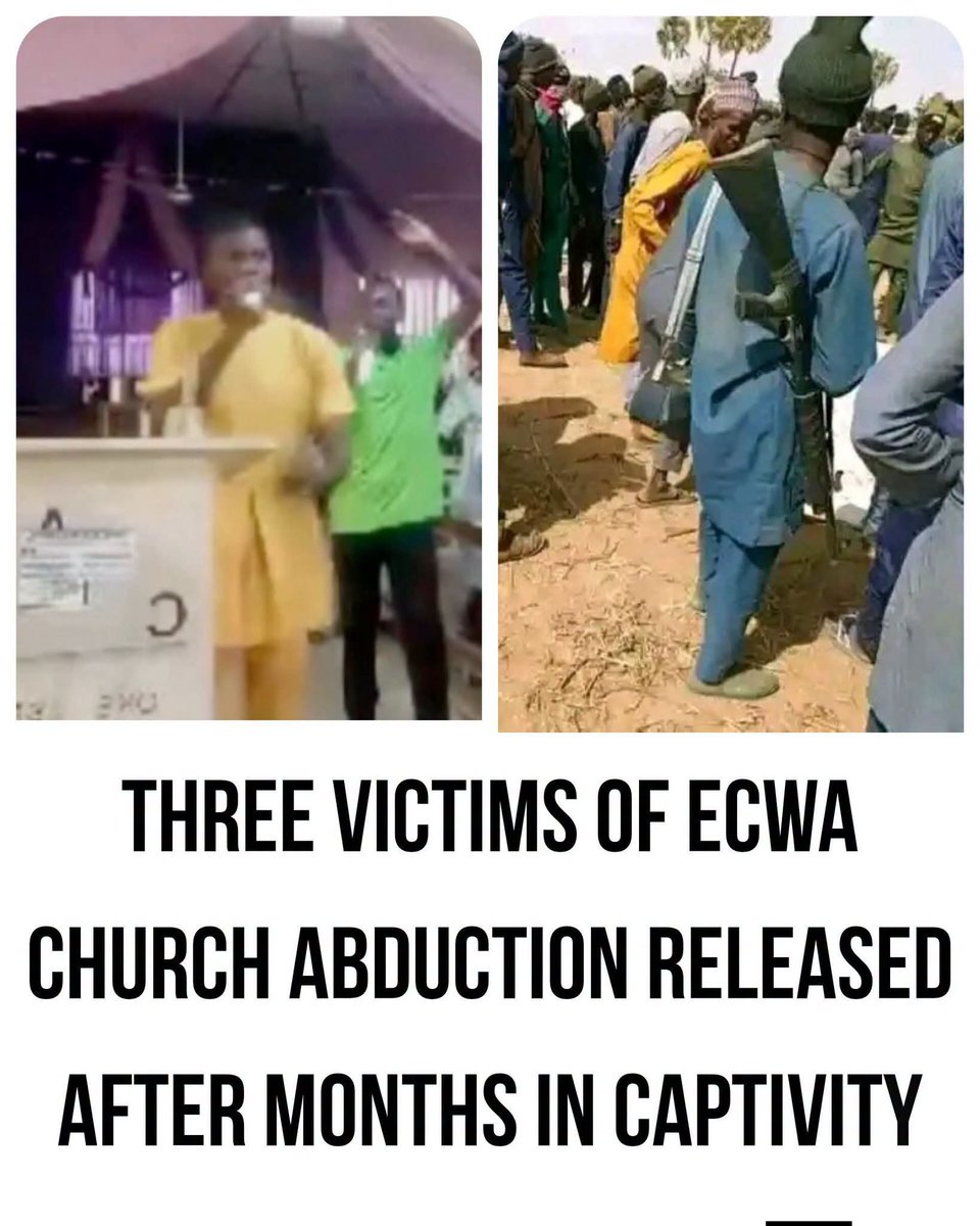 Hillcitymedia's tweet photo. Three female worshippers who were among those abducted during the March 22 attack on ECWA Church in Omugo, Ifelodun Local Government Area of Kwara State, have reportedly regained their freedom.
The women were kidnapped when armed assailants attacked the church during worship https://t.co/FUij1k69Q7