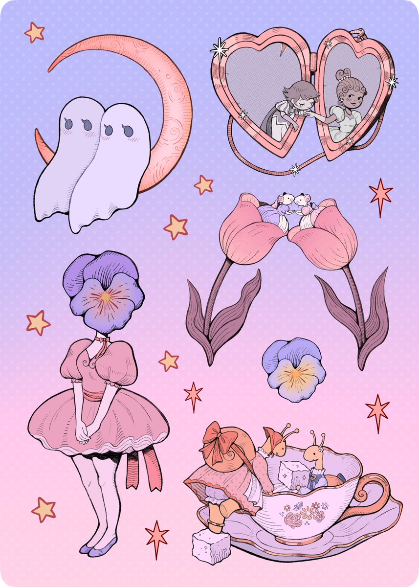 ♥sappi様♥ sapphic stickersheet 🌸