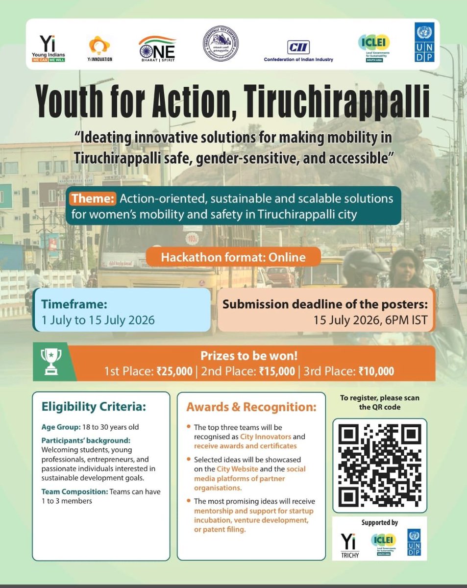 TrichyIT's tweet photo. 💡 Have an idea to make Tiruchirappalli safer, smarter, and more accessible?
Here's your chance to make a real impact!

💻 Format: Online Hackathon

Registration link: 
https://t.co/OHLYRUKg7y

More details:
https://t.co/rpVeTtb6n8 https://t.co/7FmAqDiuzv