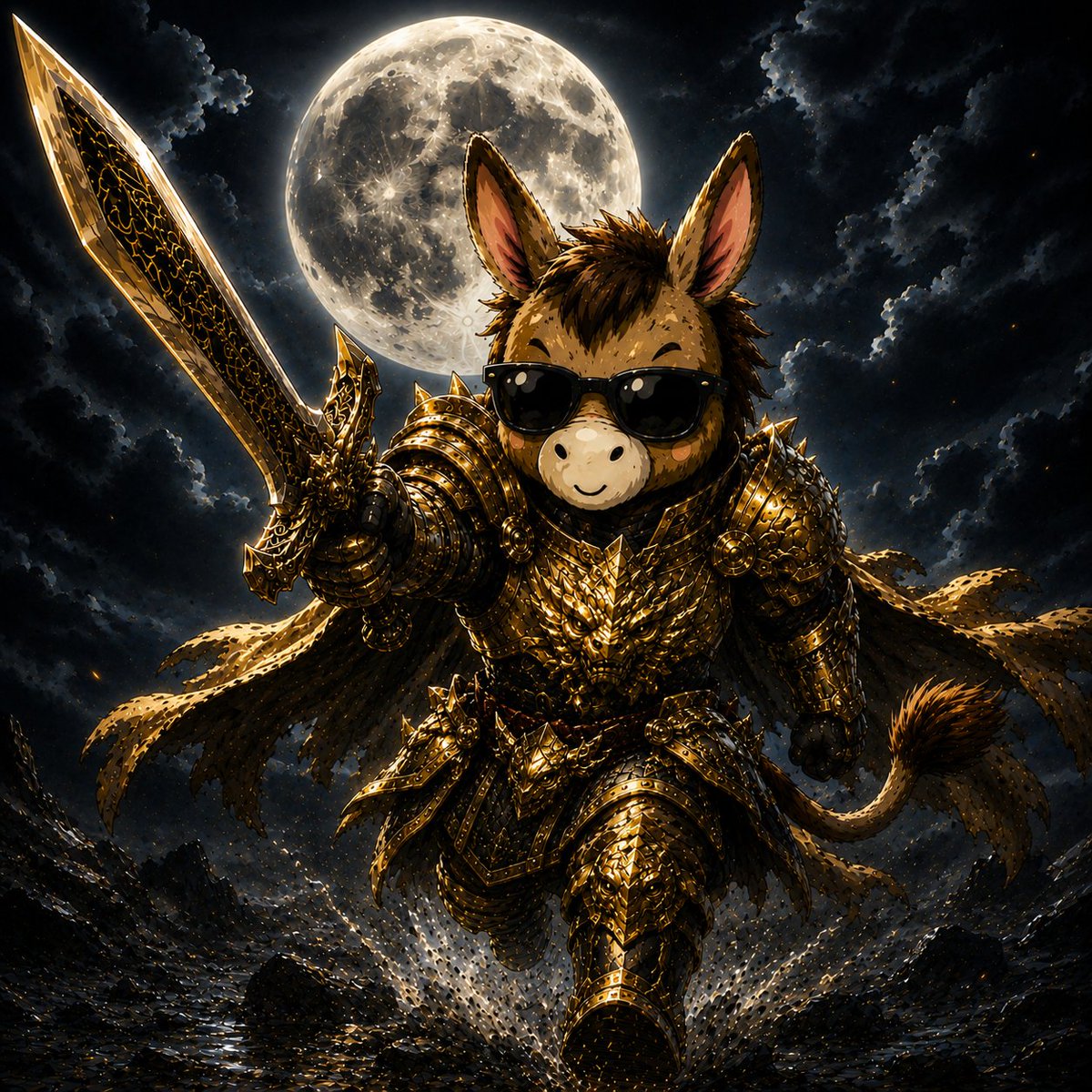 athree_donkey's tweet photo. 動画を見ただけでも…今回のチカラの入り具合を感じる！
陰ながら…アサヒ黄金騎士たちを応援📢🐴
《お客様を楽しませるぞー🦄》
《えいえいおー🐰🐼🐯🐉🦒》
《がんばれー🐴》

どさくさに紛れて…私も黄金騎士に…カッコいいなぁー🐎🐎🐎 https://t.co/STgHkkNS1V