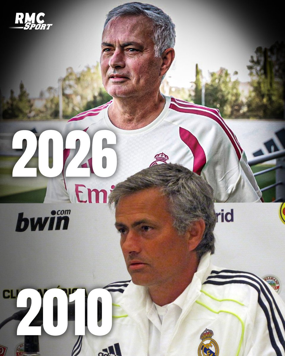 RMCsport's tweet photo. 🇵🇹 16 plus tard, José Mourinho réapparait sous les couleurs du Real Madrid

📸 realmadrid https://t.co/fk2MDm8gd5