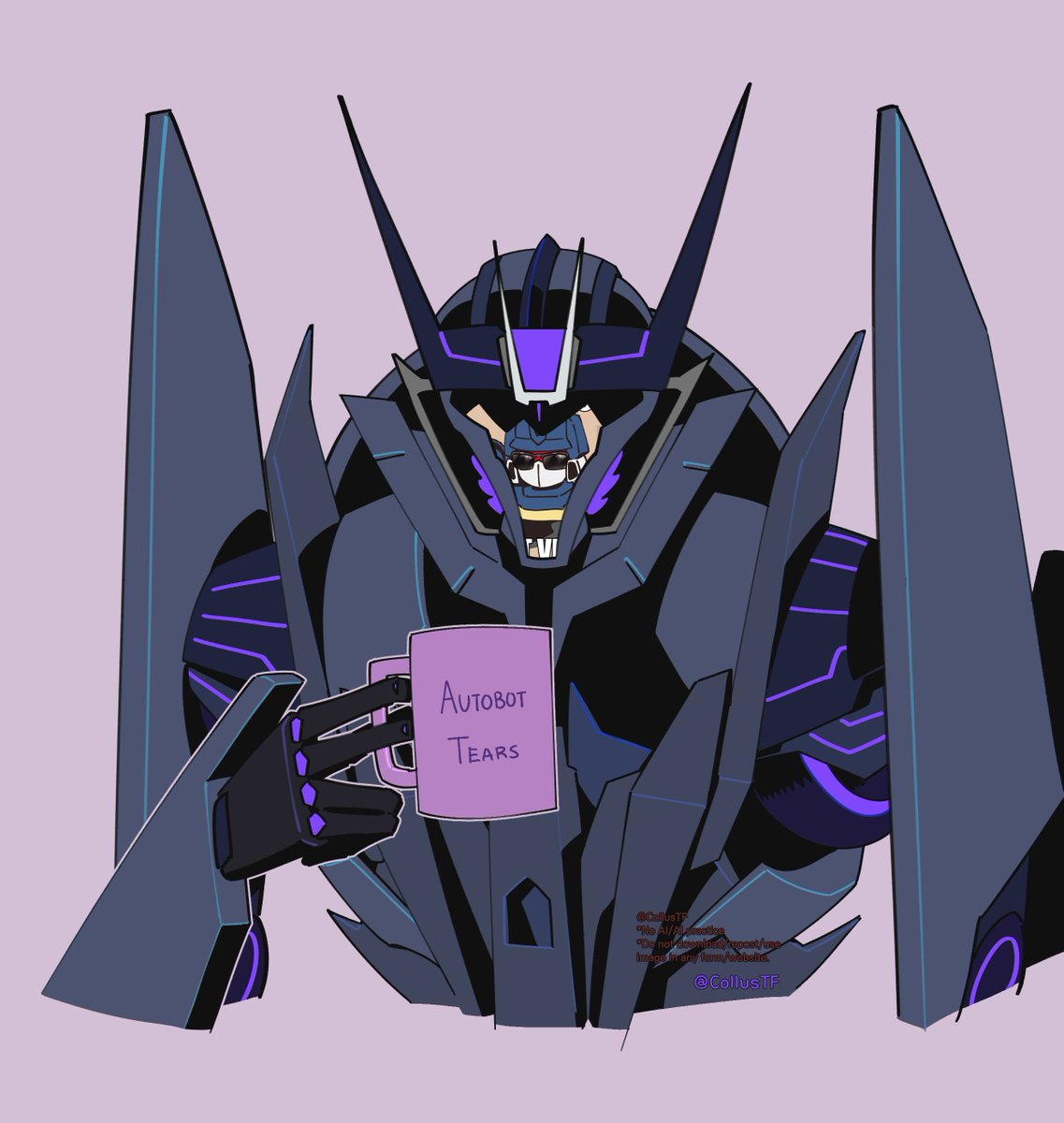 CollusTF's tweet photo. First request from 🦋 featuring TFP Soundwave referencing the meme on his visor. https://t.co/zxV5248JwV