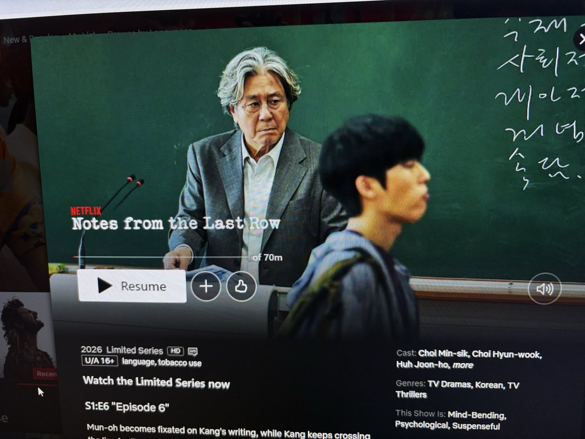 tidke_ni3's tweet photo. I just finished watching Netflix’s #notesfromthelastrow and thoroughly enjoyed it. It’s gripping and the acting is unreal. You should definitely watch it! #korian #netflix #oldboy https://t.co/IVtDrHAPbA