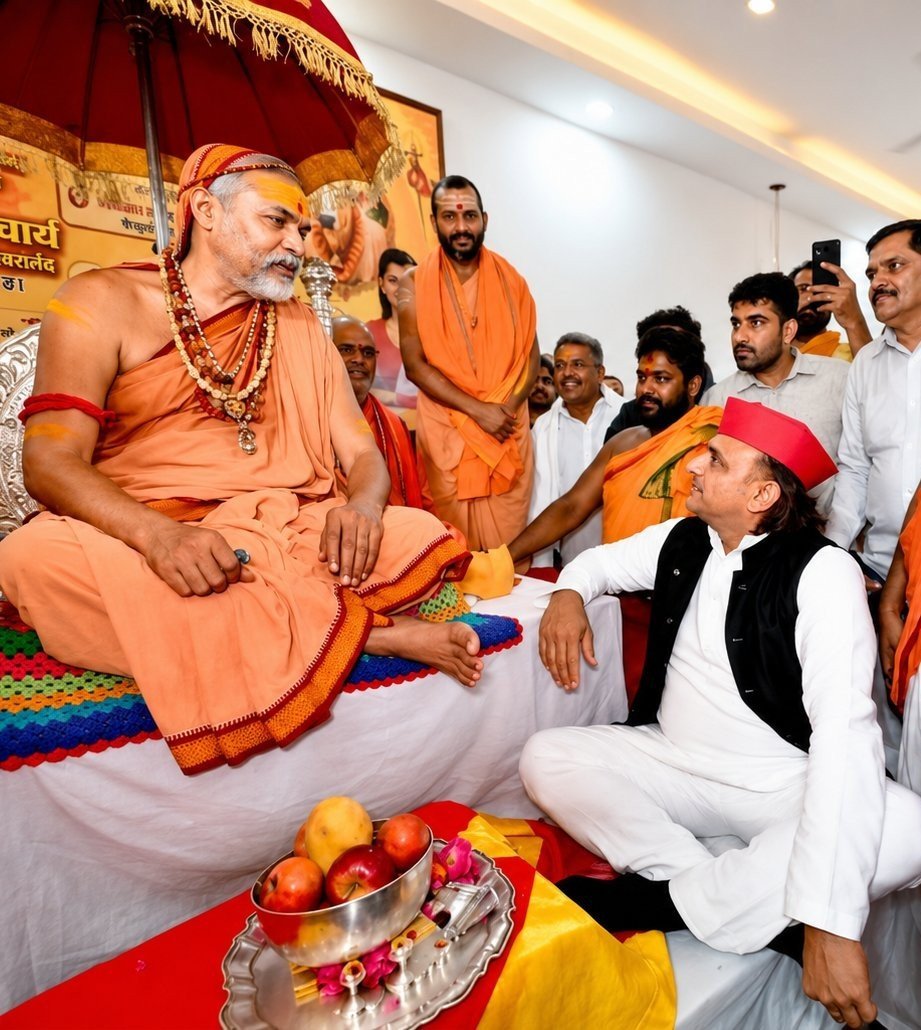 mishra_satish's tweet photo. CM योगी आदित्यनाथ ने समाजवादी पार्टी की सरकार में हनुमान गढ़ी में नमाज़ पढ़वाने की जिस राक्षसी कोशिश का उल्लेख किया... उसी कोशिश का अगला और बड़ा चरण है ढोंगी अविमुक्तेश्वरानंद के साथ की गयी अखिलेश यादव की लंबी मुलाक़ात।
खुद सुनिए कि, खुद को शंकराचार्य कहने वाला प्रतापगढ़ जिले का उमाशंकर अल्लाह और कलमा का गुणगान कितनी दीवानगी के साथ उसी तरह कर रहा है जैसे किसी मस्ज़िद का इमाम।
अतः ऐसे ढोंगाचार्य उमा शंकर के साथ अखिलेश यादव को लंबी मुलाकातें करनी ही हैं। आगे भी करेंगे।