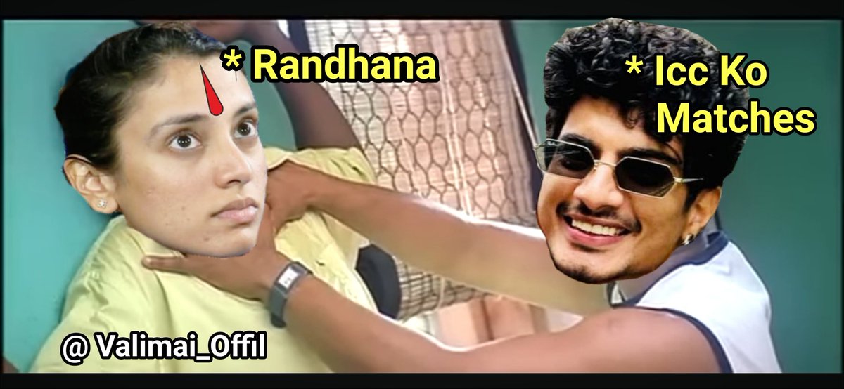 Valimai_offil's tweet photo. @samsharma631 Bsdk ran d @mandhana_smriti ki  ran d simp, we won all 3 Icc ko matches without randhana's contribution. Chapri like palash rejected her, that shows aukaat of that ran d Smriti. 
Randhana always gets injured in bed with palash🤣 https://t.co/h2eXhwMdm2