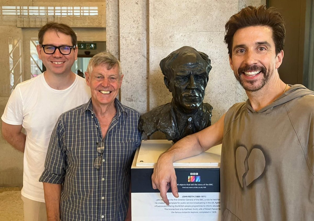 miles_leeson's tweet photo. What fun to record #greatlives on @IrisMurdoch with @russell_kane and #MatthewParris yesterday. Coming in a few weeks from @BBCRadio4. Thanks to @MilesWarde for the invitation. https://t.co/C6DEv2xNGI