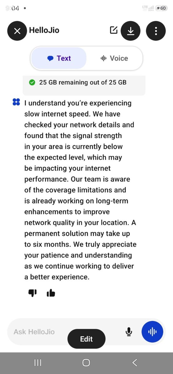 KAMALAR26821901's tweet photo. @JioCare @TRAI @DoT_India @JioCare, your own message confirms that the signal strength in our area is below expected levels and that there are coverage limitations. However, residents of Punjabi Bagh Extension have already suffered for more than 6 months and are still paying full charges for poor service. https://t.co/6uNXXPKwFm