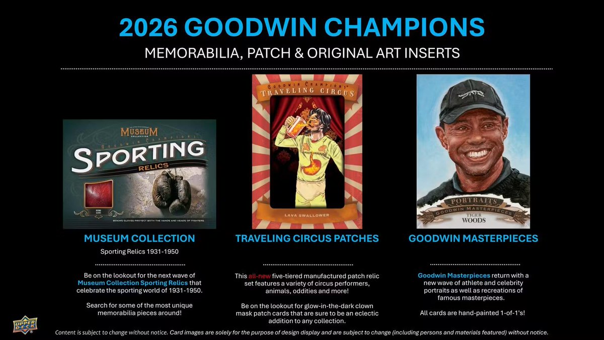 TresorSports's tweet photo. @UpperDeckSports @Jumpman23 @TigerWoods @PGA @NBA @USWNT @Yaxel_Lendeborg @BronzeBomber @davidblaine @WBCBoxing 2026 #UpperDeck Goodwin Champions Hobby Boxes are wild!!
The 1986 #Fleer #Basketball Packs signed by the true 🐐 has been a huge!
They’re selling at 3X MSRP!
Sick #Auto & #Memorabilia Hits!
#AlexMorgan #Tiger #UConnWBB #BubbaWallace
#SportsCards #thehobby #BasketballCards https://t.co/uJenzmQ16h