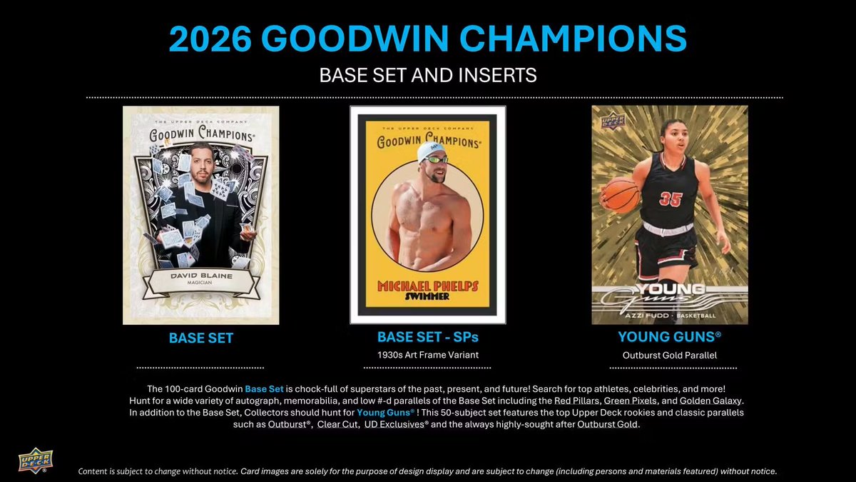 TresorSports's tweet photo. @UpperDeckSports @Jumpman23 @TigerWoods @PGA @NBA @USWNT @Yaxel_Lendeborg @BronzeBomber @davidblaine @WBCBoxing 2026 #UpperDeck Goodwin Champions Hobby Boxes are wild!!
The 1986 #Fleer #Basketball Packs signed by the true 🐐 has been a huge!
They’re selling at 3X MSRP!
Sick #Auto & #Memorabilia Hits!
#AlexMorgan #Tiger #UConnWBB #BubbaWallace
#SportsCards #thehobby #BasketballCards https://t.co/uJenzmQ16h