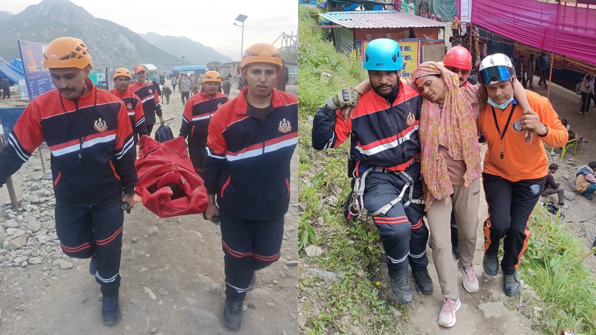 13Bnndrf's tweet photo. #shriamarnathjiyatra
The NDRF Special Mountain Rescue Teams deployed along the Yatra routes provide humanitarian assistance to Yatris. The Rescue Teams ensure a prompt response and help pilgrims safely reach the Holy Cave for Darshan.
@NDRFHQ 
@ndmaindia 
@official_dgar https://t.co/tCwnMru7Id