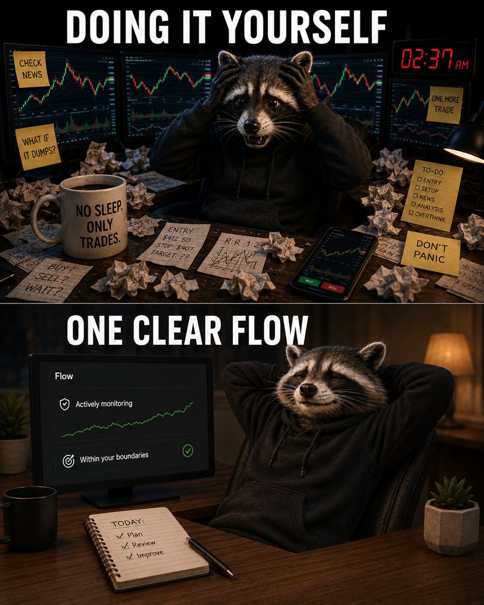 Beaverlyai's tweet photo. Trading by yourself sounds simple until charts become your second job. https://t.co/zfm5OFTcwu