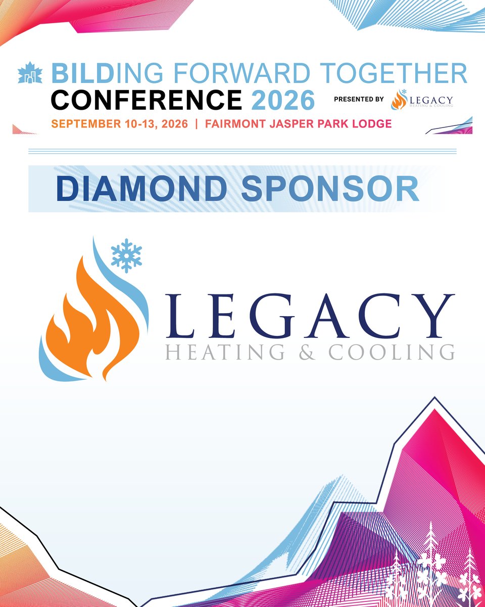BILDAlberta's tweet photo. 💎Diamond Sponsor Spotlight: Legacy Heating & Cooling @LegacyHCYeg✨

“Legacy Heating & Cooling is proud to be this year’s Diamond Sponsor of the BILDing Forward Together Conference. We’re honored to support the BILD community and contribute to the growth and success of the residential construction industry.

“Legacy Heating & Cooling is dedicated to delivering top-quality HVAC and plumbing solutions to our valued customers across Edmonton and Calgary. Your success is our priority — and we’re here to support you every step of the way.

“We look forward to seeing you in September!”